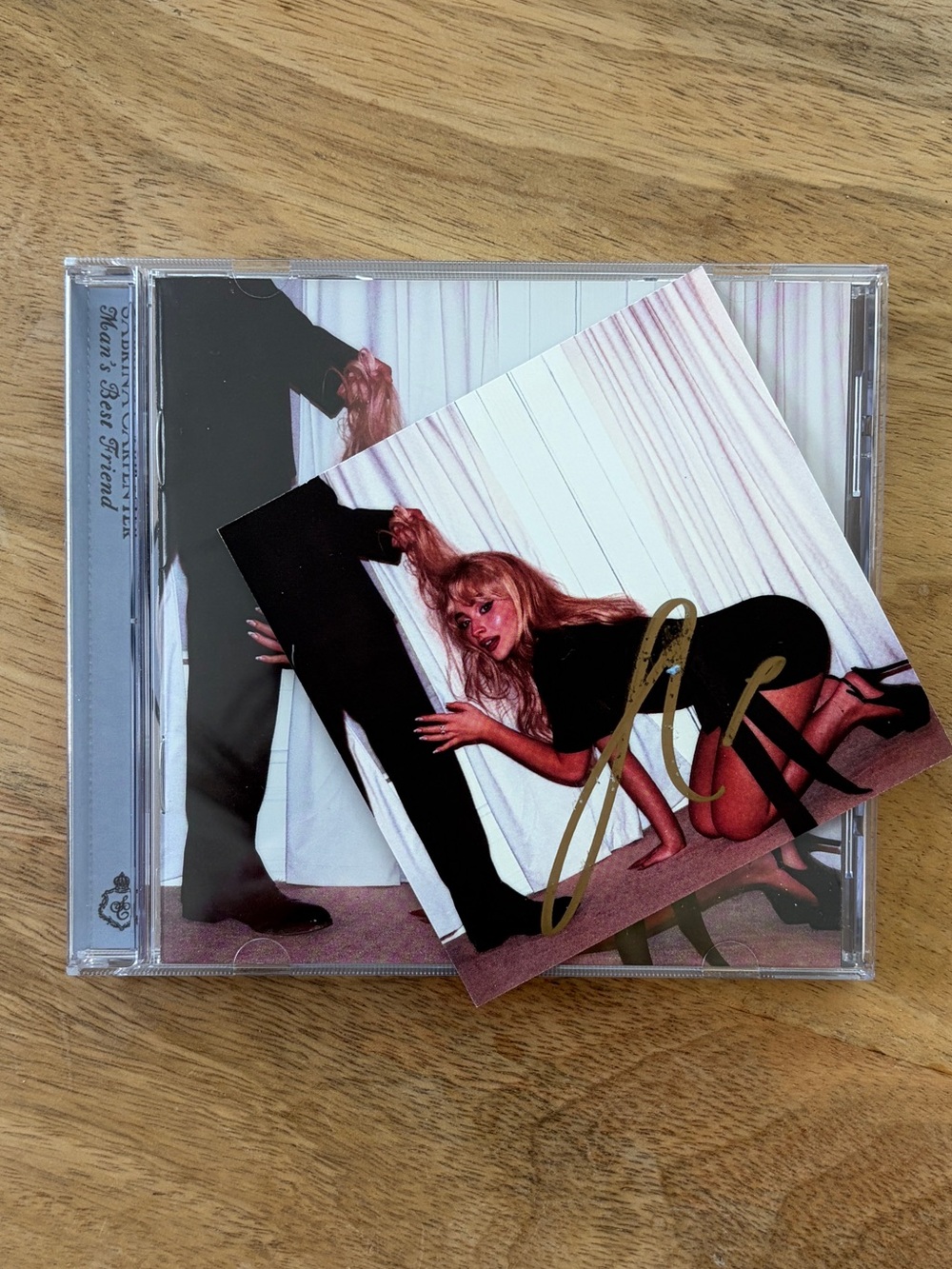 SIGNED Sabrina Carpenter Man’s Best Friend CD w/ signed art card